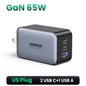 65W Gan Charger USB Fast Charger QC 4.0 PD3.0 for Iphone 13 12 Samsung Huawei Xiaomi Phone Charger Type C Quick Charger