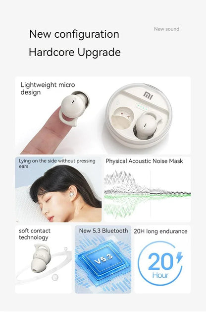 Xiaomi Q26 Headphones Bluetooth 5.3 Sleeping Headphones Wireless Earbuds Invisible Comfortable Noise Canceling Headphones