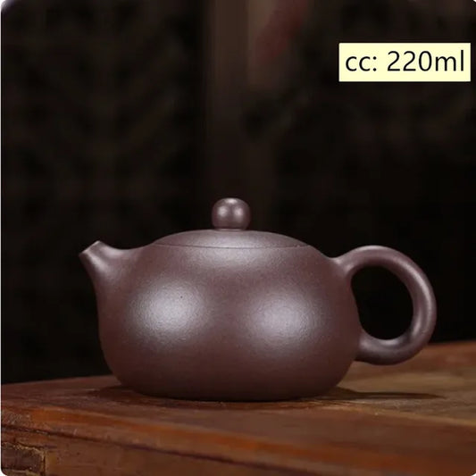 Yixing Tea Pot Purple Clay Xishi Teapot Handmade Beauty Kettle Raw Ore Black Gold Purple Sand Tea Set 188 Ball Hole Filter