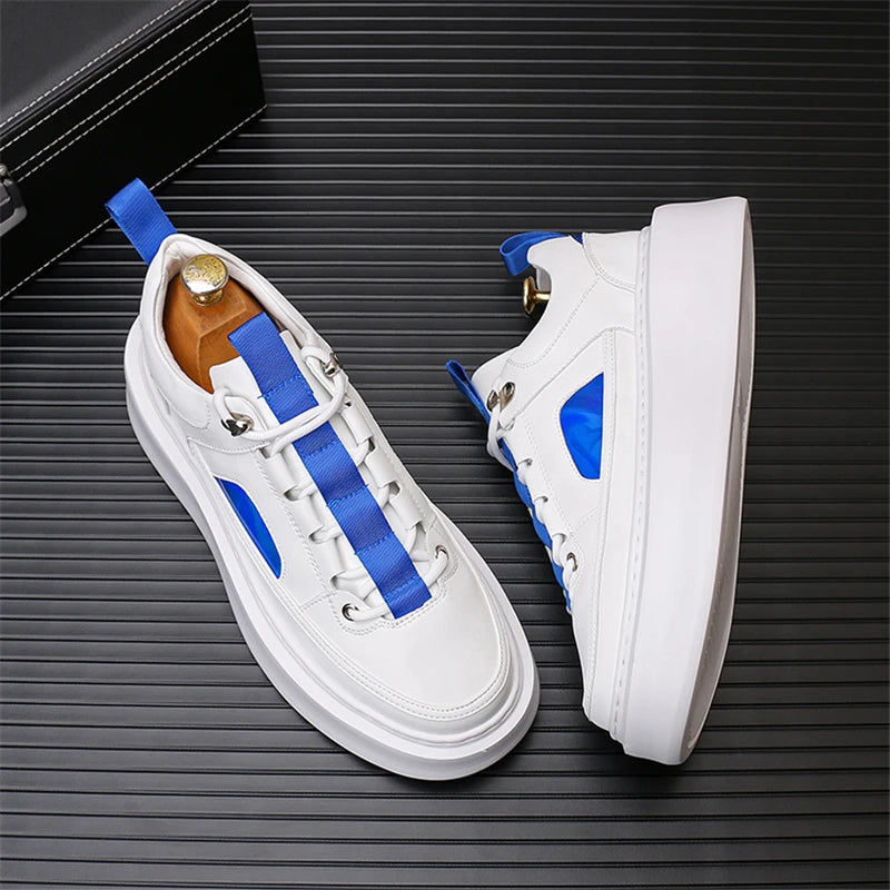 White Casual Men'S Sports Shoes Sneakers Flats Trainers Chaussure Homme
