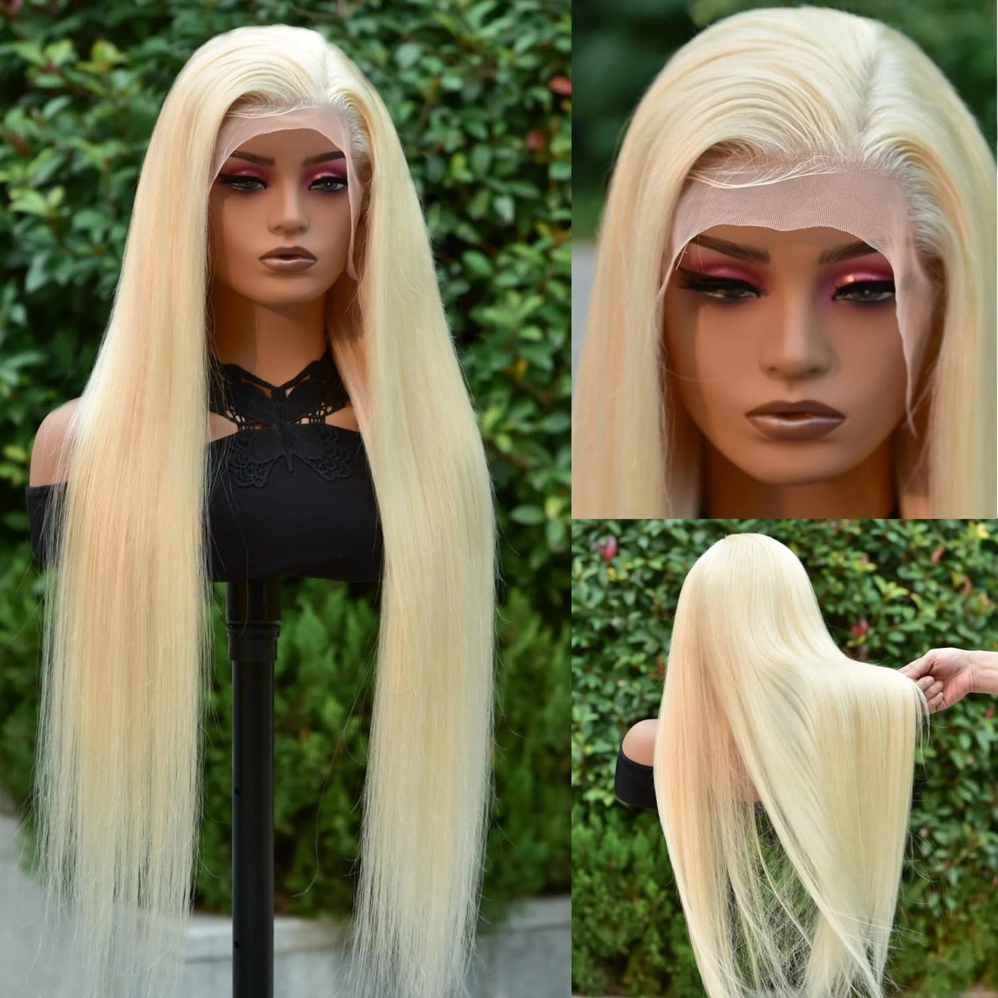 613 Lace Frontal Human Hair Wigs 13X4 Hd Transparent Straight for Women Brazilian Honey Blonde 13X6 Lace Front Wig Preplucked