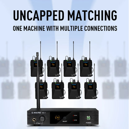 Wireless Monitoring System  G2.1IEM UHF Mono Stage Return Frequency Selectable for Singer Guitar Studio Band DJ