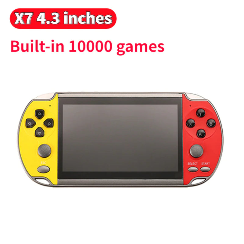 X7/X7 Plus/X12/X12 plus Handheld Game Console Portable Video Game HD Screen Retro Game Console for NES/GBA Built-In 10000 Games