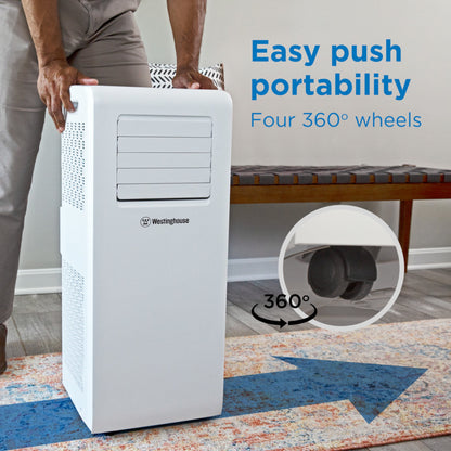 10,000 BTU Portable Air Conditioner with Remote, 3-In-1 Operation, Rooms up to 450 Sq Ft