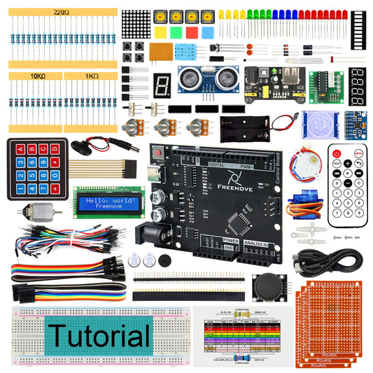 Ultimate Starter Kit for Arduino UNO R3 V4, 274-Page Detailed Tutorial, 217 Items, 51 Projects
