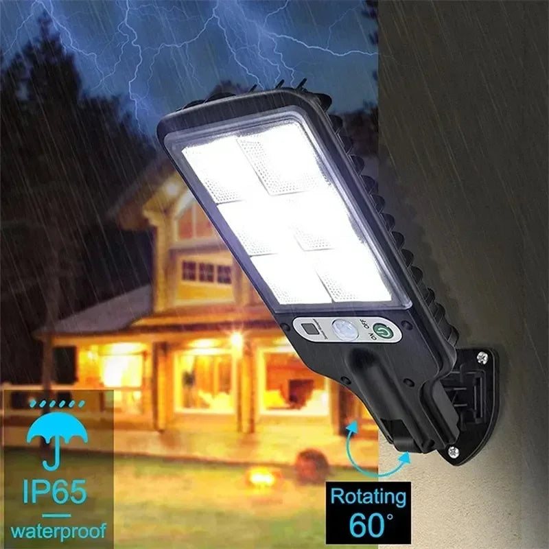 1~8Packs Solar Street Light Outdoor 108COB LED Solar Lamp with 3 Lighting Mode Motion Sensor Security for Garden Patio Path Yard