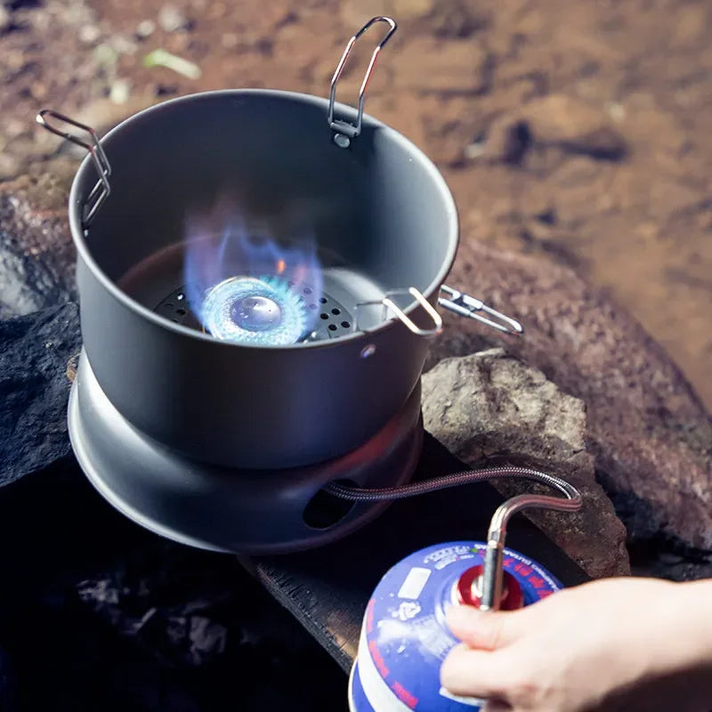 Bulin Q1 - The Ultimate Outdoor Stove with Alcohol and Gas Burner with Cookware Set for Hiking, Camping and Picnic
