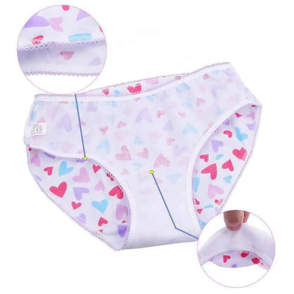 12Pc/Lot  Baby Girls Underwear Cotton Panties Kids Short Briefs Children Underpants 2-12Y