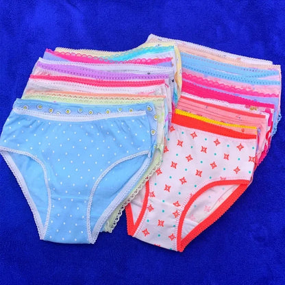 12pcs /Lot Baby Girls Briefs  Cartoon Underwears Children Panties  Short Underpants Kids for 1-12 Years