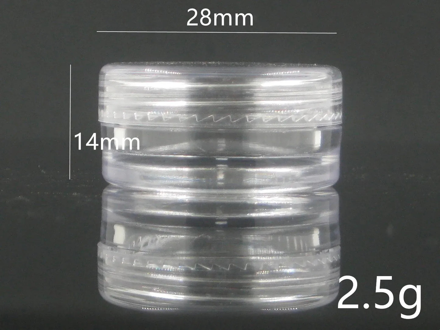 100pc 5g 10g 3g 20g/ml round small plastic  ps jar pot case bottle for Makeup Cosmetic cream sample nail art glitter dust powder