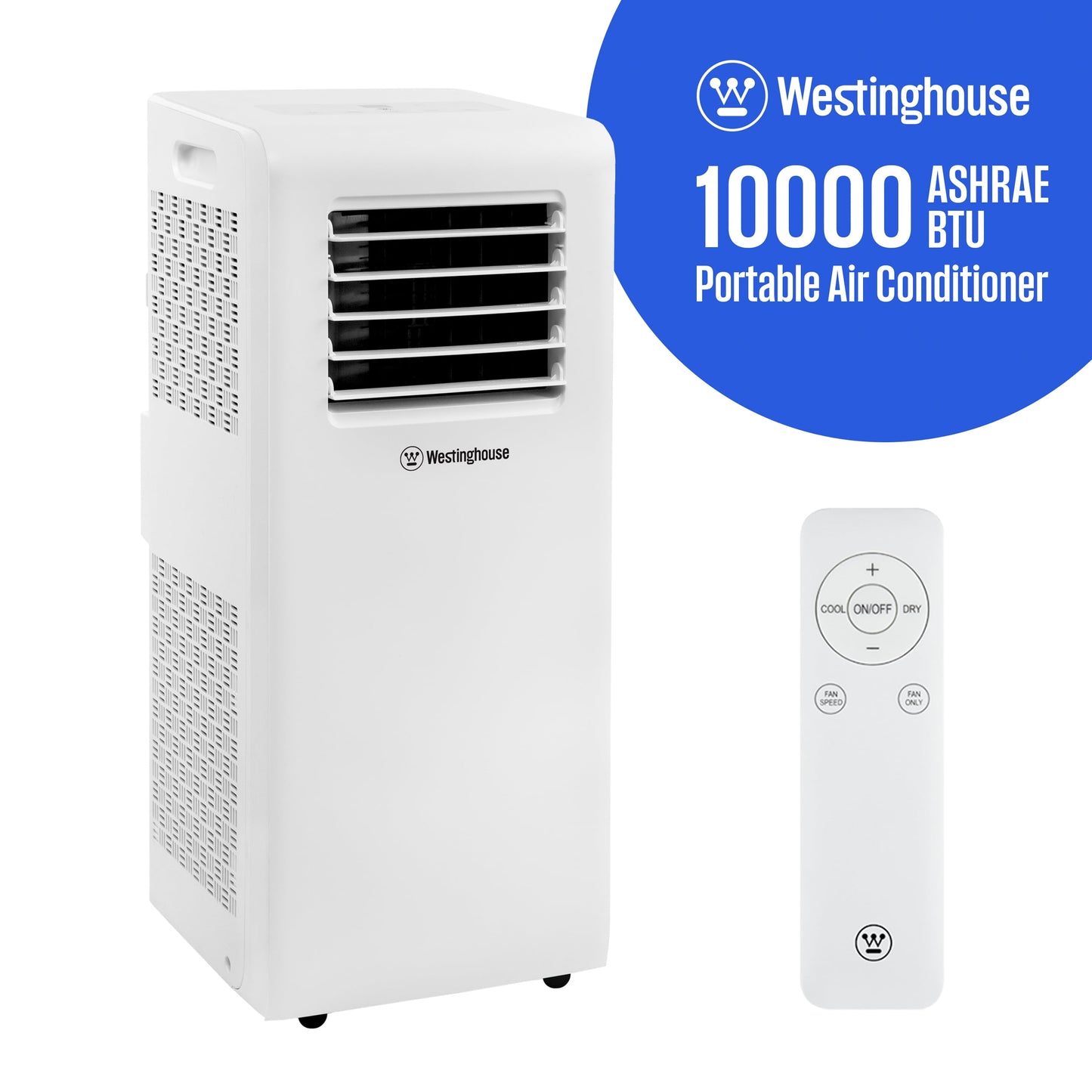 10,000 BTU Portable Air Conditioner with Remote, 3-In-1 Operation, Rooms up to 450 Sq Ft