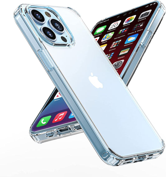 Shockproof Compatible with Iphone 13 Pro Case - Drop Protection Transparent Slim Fit Designed for Iphone 13 Pro Phone Case Anti-Scratch Clear Phone Cases 6.1 Inch (Clear)