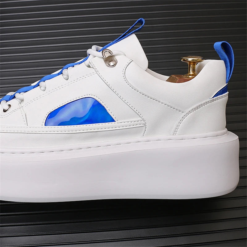 White Casual Men'S Sports Shoes Sneakers Flats Trainers Chaussure Homme