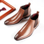 Winter New Big Size Handmade Men Boots Vintage British Genuine Leather Dress Shoes Business Work Ankle Chelsea Boots