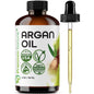Argan Oil for Hair Virgin 100% Pure Cold Pressed Argon Oil Hair Serum for Hair Stimulate Growth for Dry and Damaged Hair Argan Oil for Skin Body Moisturizer Nails Protector 4 Oz